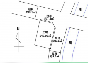 名古屋市昭和区南分町、土地の間取り画像です