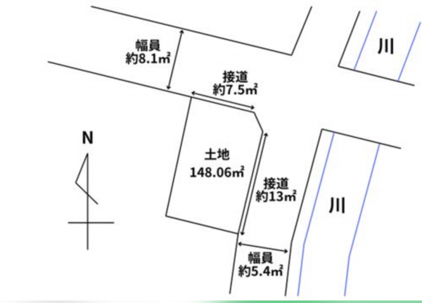 名古屋市昭和区南分町、土地の間取り画像です