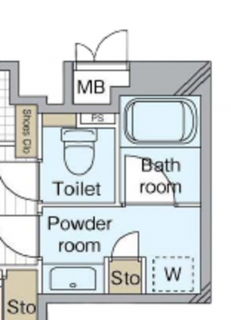 名古屋市昭和区滝川町、中古マンションの間取り画像です
