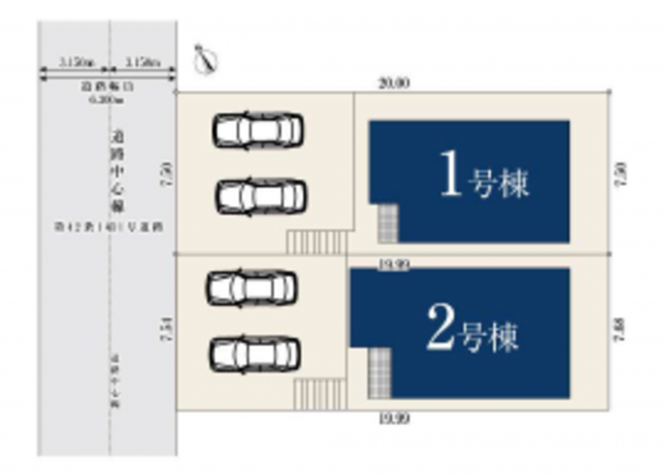 名古屋市昭和区伊勝町、新築一戸建ての間取り画像です
