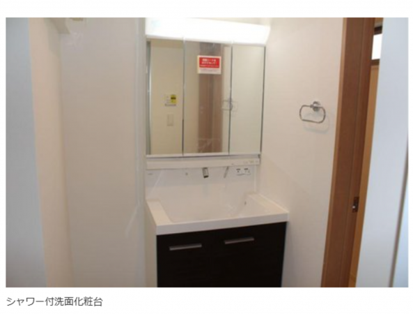名古屋市昭和区御器所、新築一戸建ての洗面画像です
