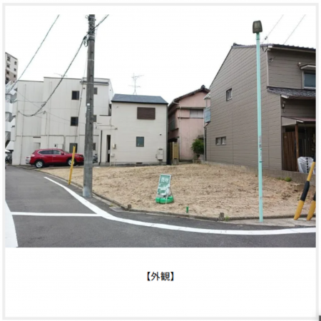 名古屋市昭和区長戸町、新築一戸建ての前面道路を含む現地写真画像です