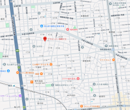名古屋市瑞穂区大喜町、中古マンションの地図画像です
