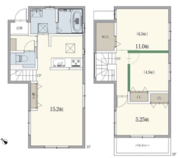 名古屋市昭和区田面町、新築一戸建ての間取り画像です