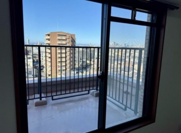 名古屋市昭和区桜山町、中古マンションのバルコニー画像です