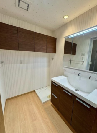 名古屋市昭和区桜山町、中古マンションの洗面画像です