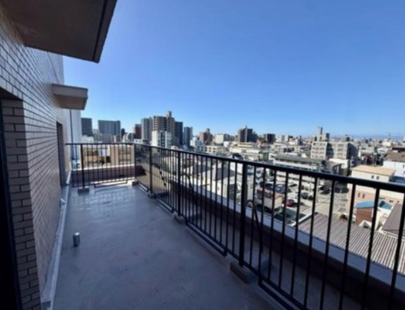 名古屋市昭和区桜山町、中古マンションのバルコニー画像です