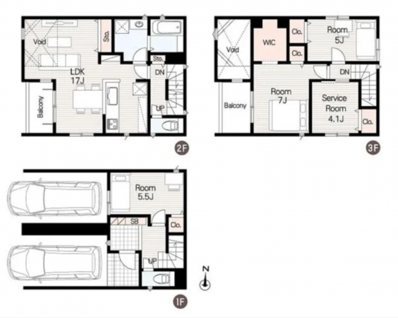 名古屋市瑞穂区直来町、新築一戸建ての間取り画像です