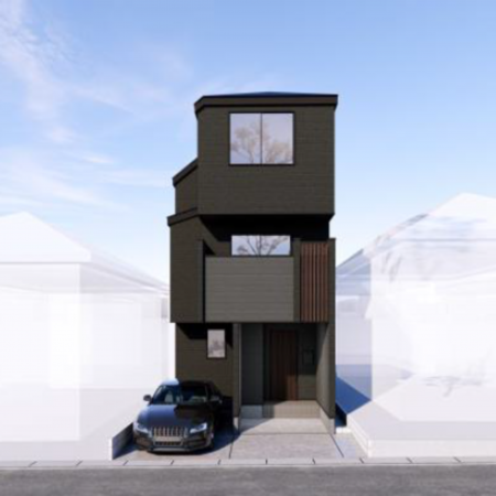 名古屋市瑞穂区田光町、新築一戸建ての完成予想図（外観）画像です