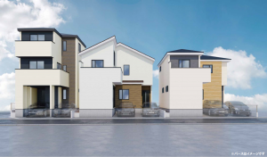 名古屋市瑞穂区平郷町、新築一戸建ての完成予想図（外観）画像です