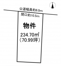 名古屋市昭和区南分町、土地の間取り画像です