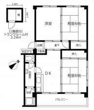 名古屋市瑞穂区松月町、中古マンションの間取り画像です