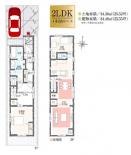 名古屋市瑞穂区白龍町、新築一戸建ての間取り画像です