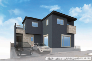 名古屋市瑞穂区井の元町、新築一戸建ての完成予想図（外観）画像です