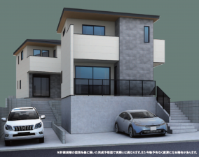 名古屋市瑞穂区、新築一戸建ての完成予想図（外観）画像です