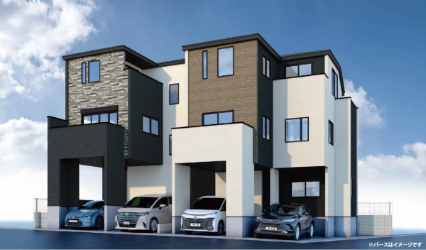 名古屋市瑞穂区大喜町、新築一戸建ての完成予想図（外観）画像です