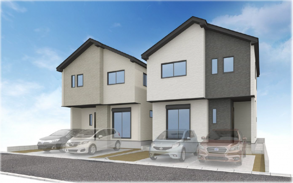 名古屋市瑞穂区白砂町、新築一戸建ての完成予想図（外観）画像です