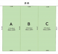 名古屋市瑞穂区茨木町、土地の間取り画像です