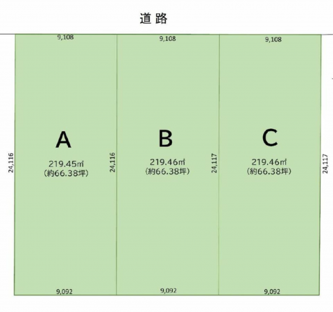 名古屋市瑞穂区茨木町、土地の間取り画像です