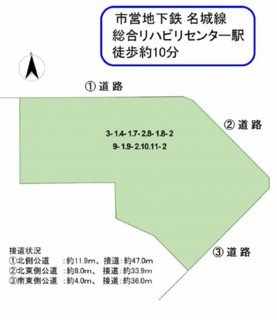 名古屋市瑞穂区茨木町、土地の間取り画像です