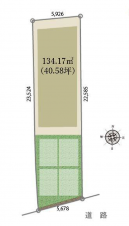 名古屋市瑞穂区春敲町、土地の間取り画像です