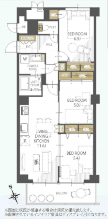 名古屋市瑞穂区山下通、中古マンションの間取り画像です