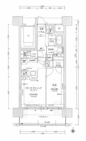 名古屋市瑞穂区惣作町、中古マンションの間取り画像です