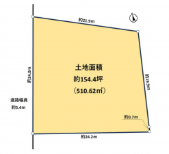 名古屋市昭和区広路町、土地の間取り画像です