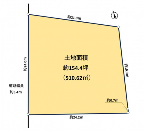 名古屋市昭和区広路町、土地の間取り画像です
