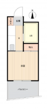 名古屋市昭和区宮東町、収益物件/マンションの間取り画像です