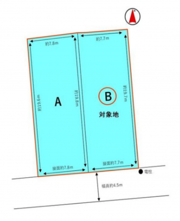 名古屋市瑞穂区萩山町、土地の間取り画像です