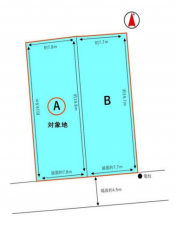 名古屋市瑞穂区萩山町、土地の間取り画像です