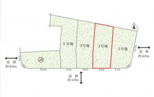 名古屋市昭和区御器所、土地の間取り画像です
