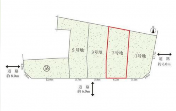 名古屋市昭和区御器所、土地の間取り画像です