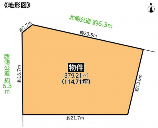 名古屋市瑞穂区春山町、土地の間取り画像です
