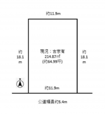 名古屋市千種区清住町、土地の間取り画像です