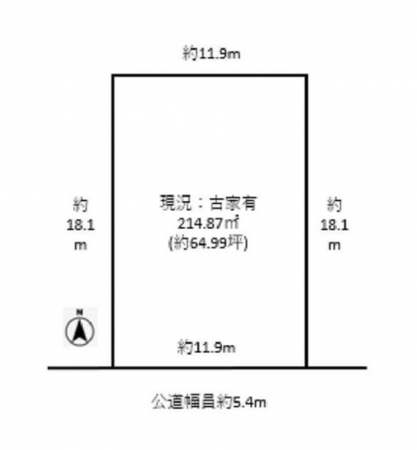 名古屋市千種区清住町、土地の間取り画像です