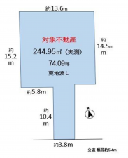 名古屋市千種区鹿子町、土地の間取り画像です