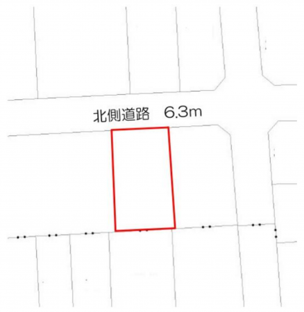 名古屋市瑞穂区松月町、土地の間取り画像です