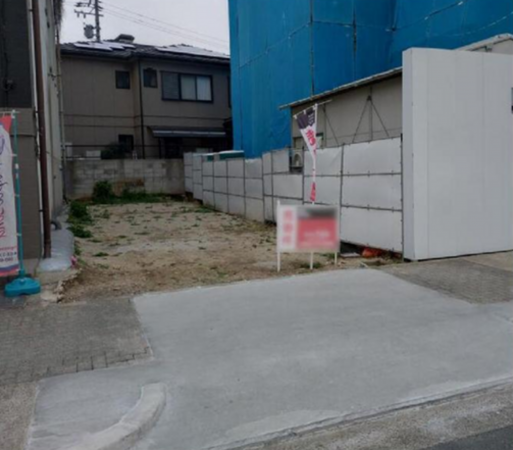 名古屋市千種区春岡、土地の前面道路を含む現地写真画像です