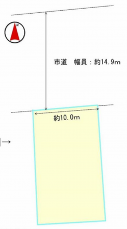 名古屋市千種区高見一丁目、土地の間取り画像です