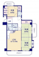 名古屋市瑞穂区浮島町、中古マンションの間取り画像です