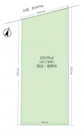 名古屋市瑞穂区岳見町、土地の間取り画像です