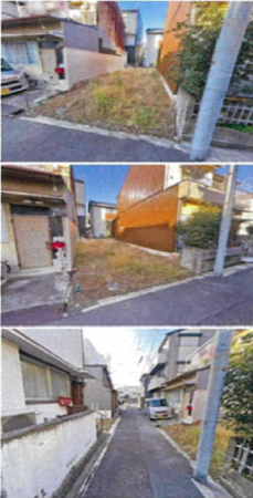 名古屋市瑞穂区春敲町、土地の前面道路を含む現地写真画像です