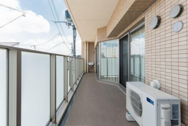 名古屋市千種区星ケ丘、中古マンションのバルコニー画像です