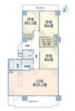 名古屋市千種区星が丘山手、中古マンションの間取り画像です