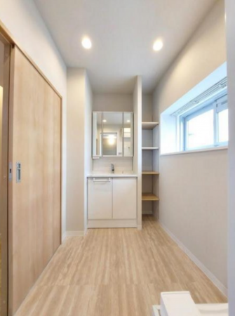 名古屋市千種区豊年町、中古マンションの洗面画像です