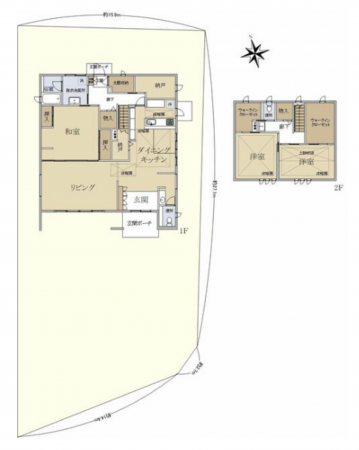 名古屋市瑞穂区彌富町円山、中古一戸建ての間取り画像です