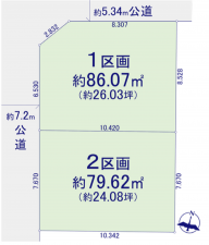 名古屋市瑞穂区白砂町、土地の間取り画像です