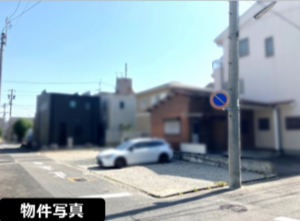 名古屋市瑞穂区萩山町、土地の前面道路を含む現地写真画像です